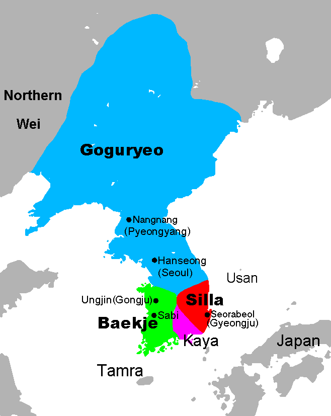 La péninsule coréenne avant son unification par le royaume de Silla au VIIe siècle. Au Xe siècle le royaume unifié s'effondre et voit renaître les indépendances locales.